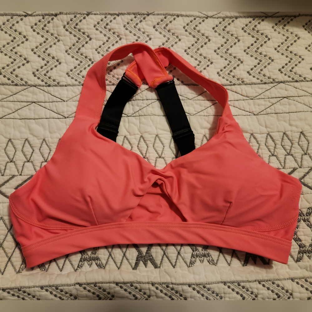 Bombshell Sportswear Rare Neon Coral Sports Bra Large